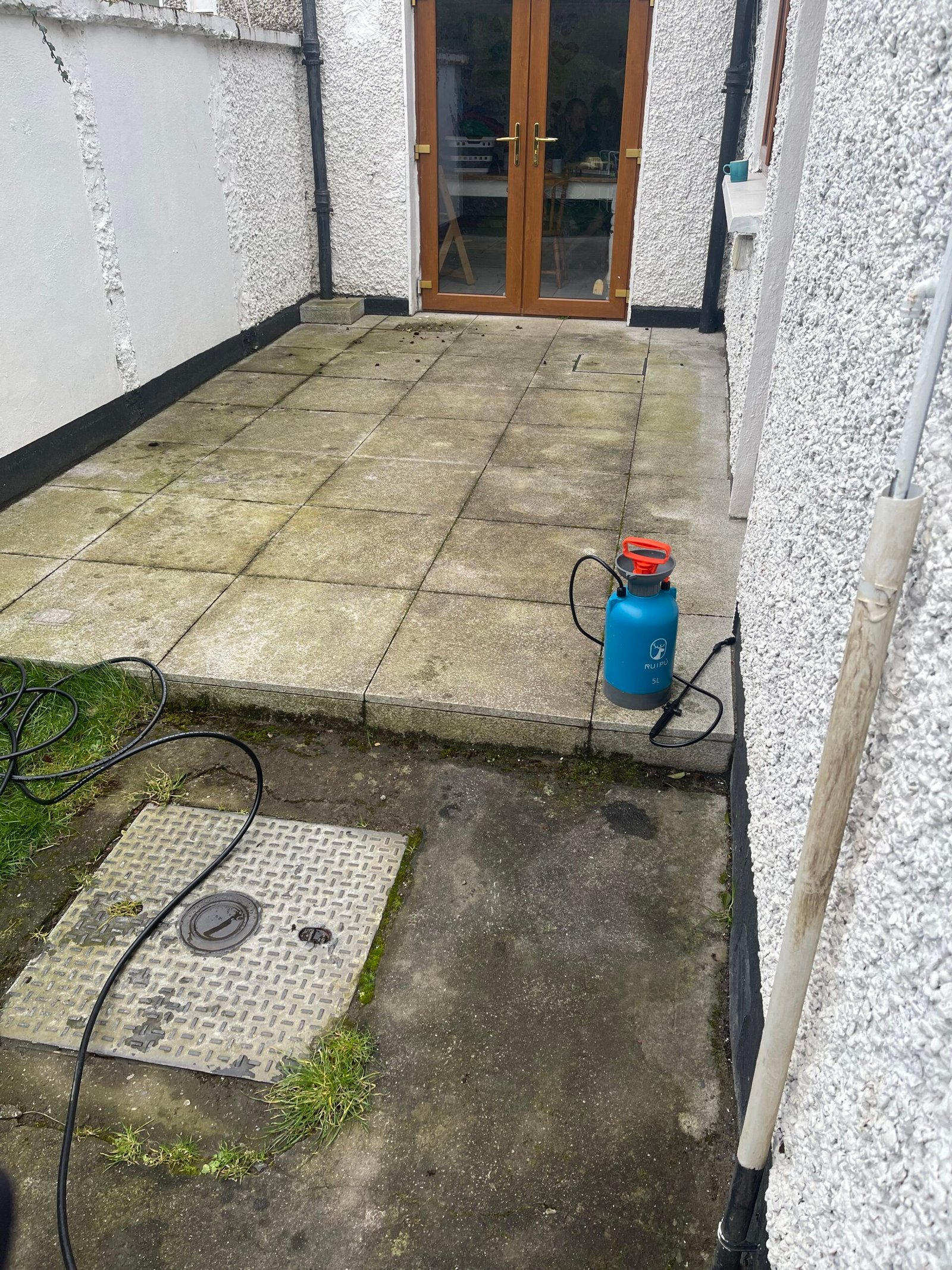 Exterior surface before cleaning