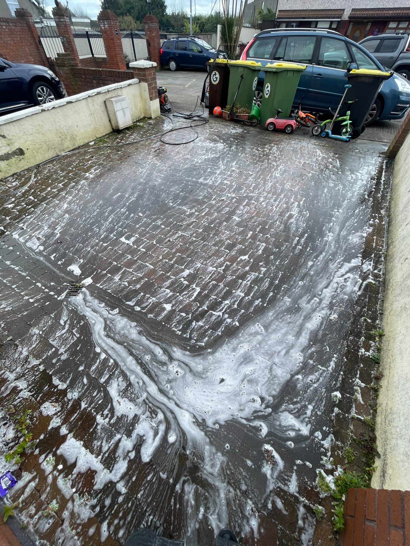 Paving before XPress Wash cleaning